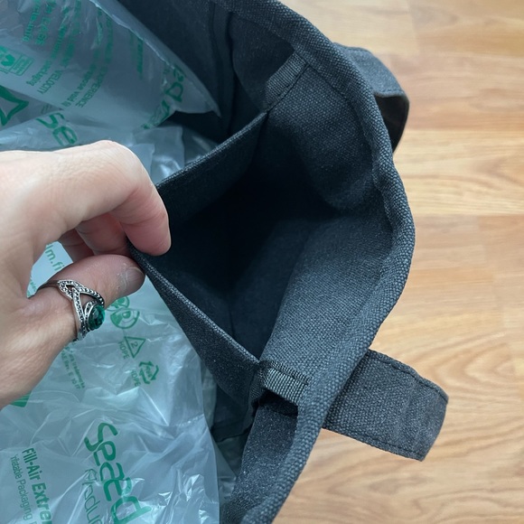 Brand New Size Medium Canvas Tote Bag With Cartoon Character Print In Charcoal - Picture 7 of 11